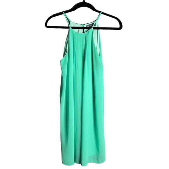Fortuity Green Halter Sheath Dress Size Small - Picture 1 of 9